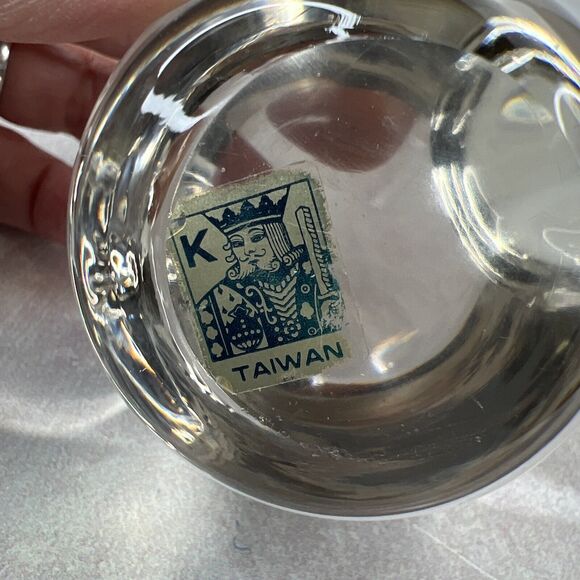 Vintage Clear Hand Blown Art Glass Elephant Figurine Paperweight 5in tall - Picture 6 of 8